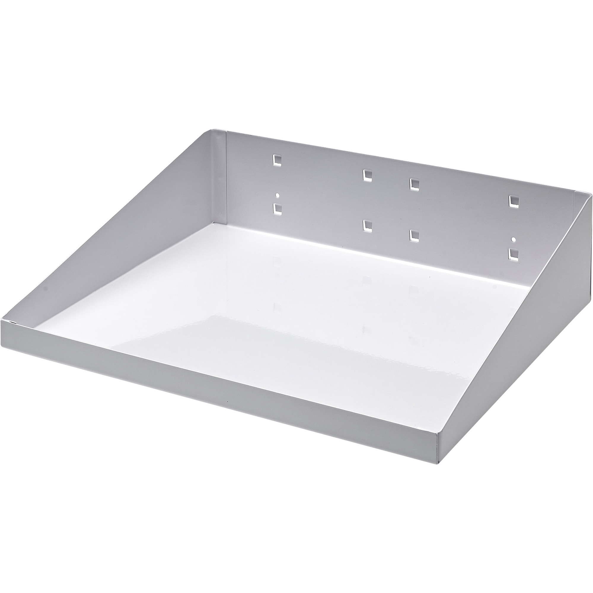 Triton Products LocBoard Shelf, 12in.W x 10in.D x 3in.H, White, Model# 56120-WHT